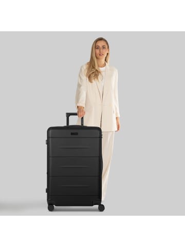 Police London 4 Rollen Trolley 74 cm mit Dehnfalte in deep black