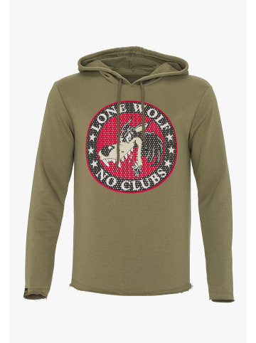 PLUS EIGHTEEN Herren Kapuzenpullover in Khaki