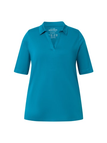 Ulla Popken Poloshirt in petrol