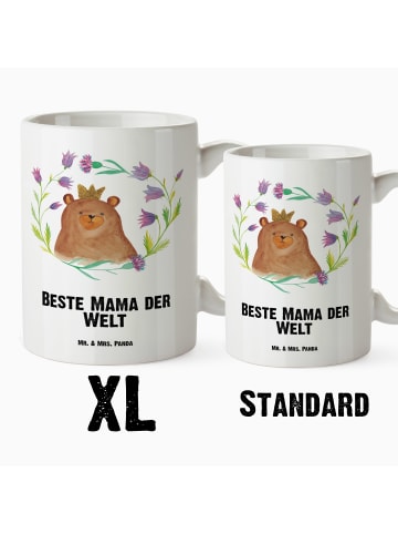 Mr. & Mrs. Panda Riesenkaffeetasse Bär Königin mit Spruch in Weiß
