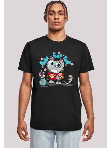 F4NT4STIC T-Shirt Big Bang Theory TV Serie Bazinga Kitty in schwarz