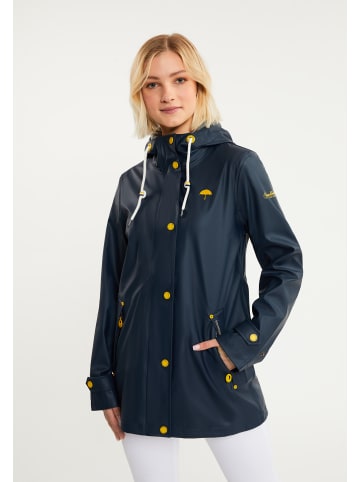 Schmuddelwedda Damen Regenjacke in Marine Grau Melange