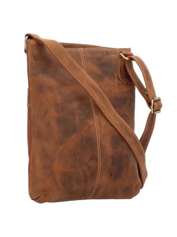 Greenburry Vintage Umhängetasche Leder 25 cm in braun