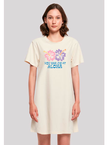 F4NT4STIC T-Shirt Kleid You had me at Aloha in Whitesand