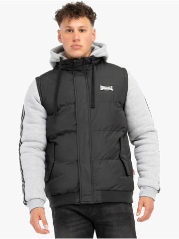 Lonsdale Jacke "Dowpot Herren Jacke mit Kapuze normale Passform" in Schwarz