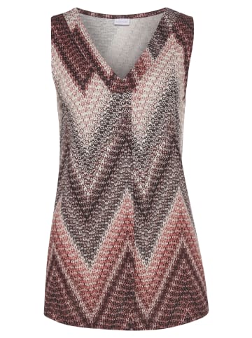 LASCANA Tanktop in sand-bordeaux bedruckt