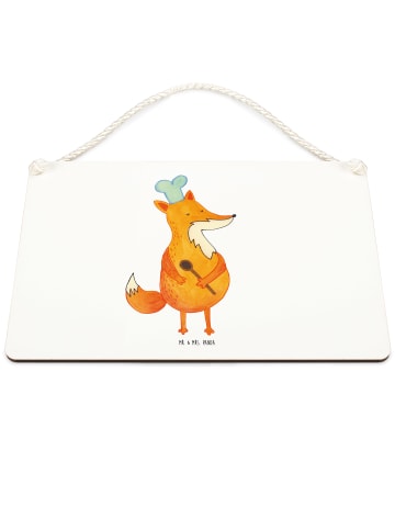 Mr. & Mrs. Panda Deko Schild Fuchs Koch ohne Spruch in Transparent