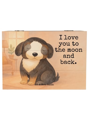 Mr. & Mrs. Panda Box Hund Entspannen Design mit Spruch in Weiß