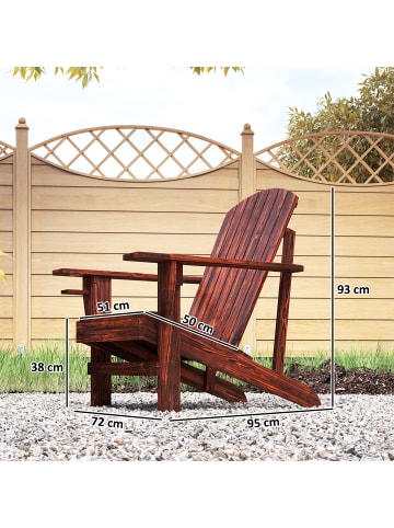 Outsunny Gartenstuhl 72B x 95T x 93H cm Verkohlt