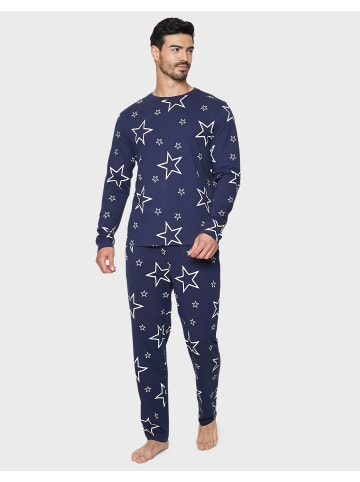 Threadbare Schlafanzug Skye PJ Set in Navy