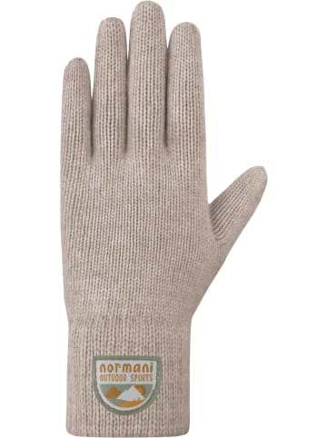 Normani Outdoor Sports Kinder Merino Strick-Fingerhandschuhe Berlingen in Beige