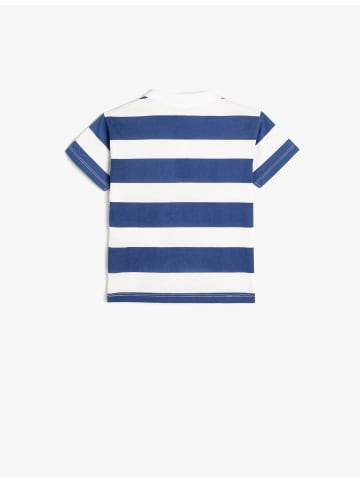 KOTON T-shirt in Weiß Gestreift