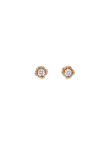faina Women Stud Earrings in Rose Gold White
