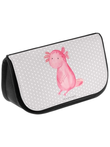 Mr. & Mrs. Panda Schminktäschchen Axolotl Niedlich ohne Spruch in Grau Pastell