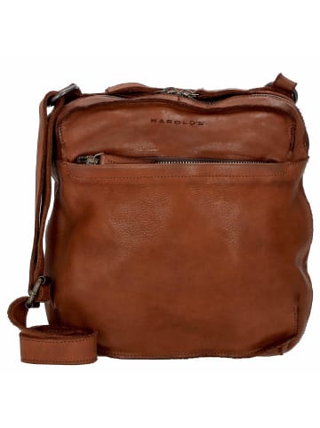 Harold's Submarine - Umhängetasche 27 cm (black) in cognac