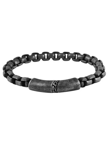 Adeliás Unisex Armband aus Edelstahl 22 cm in grau