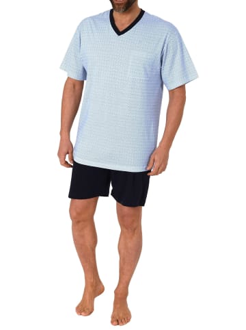 NORMANN kurzarm Schlafanzug Shorty Pyjama - 72105 in marine