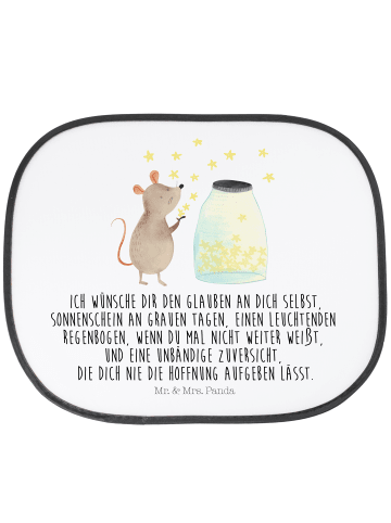Mr. & Mrs. Panda Sonnenschutz Auto Maus Sterne mit Spruch in Weiß