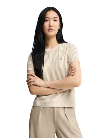 Polo Club T-Shirt RIGBY GO ELBA STRIPES in Ecru-Hellbraun