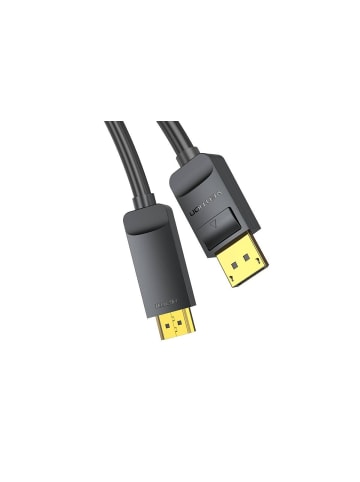 Wisam® DisplayPort 1.2 auf HDMI 1.4 Kabel - HDMI Adapter 2m, 4K 30Hz (Schwarz)