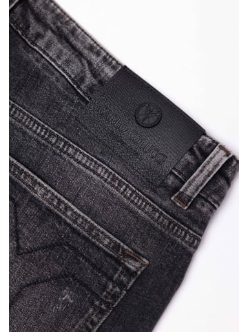 Carlo Colucci 5-Pocket-Jeans Cavosini in Anthrazit / Schwarz