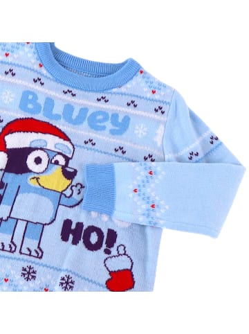 Bluey Weihnachtspullover Bluey in Hellblau