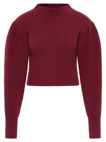 faina Damen Strickpullover in Dunkelkirschrot