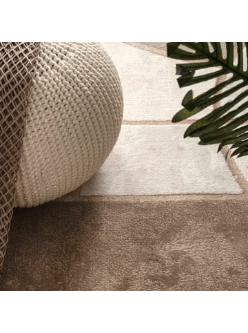 KADIMA DESIGN Teppich Kurzflor Abstrakt Wohnzimmer in Beige