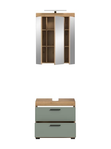ebuy24 Badmöbelset Scout Staubgrün 60 x 34 cm