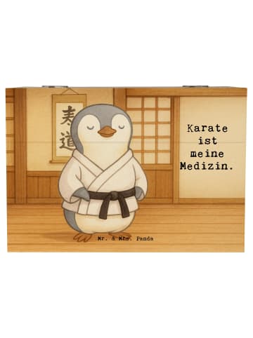 Mr. & Mrs. Panda Aufbewahrungsbox Pinguin Karate Design mit Spruch in Weiß