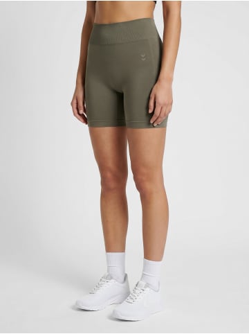 Hummel Tight Kurze Hose Hmlflow Damen in MAJOR BROWN