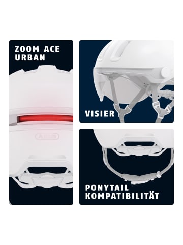 ABUS Fahrradhelm HUD-Y ACE in pure white