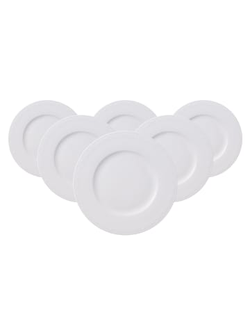Villeroy & Boch 6er Set Frühstücksteller White Pearl in Weiß ø 22,7 cm in weiß