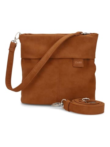 Zwei Mademoiselle.M Schultertasche 25 cm nubuk cognac