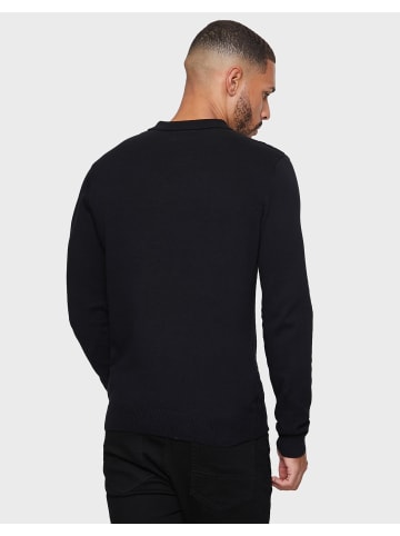 Threadbare Langarmshirt Polo Caesar in JET BLACK