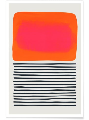 Juniqe Poster "Sunset Ripples" in Orange & Rosa