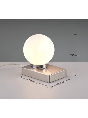 Trio Leuchten Tischleuchte DAVI II in Nickel matt