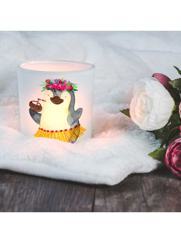 Mr. & Mrs. Panda Kerzenhalter Glas Pinguin Kokosnuss ohne Spruch in Transparent