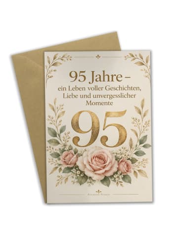 Mr. & Mrs. Panda Geburtstagskarte 95. Geburtstag Zahl würdig Des... in Weiß