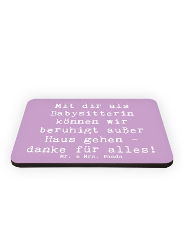 Mr. & Mrs. Panda magnet Spruch Babysitter Dank mit Spruch in Lavendeltraum