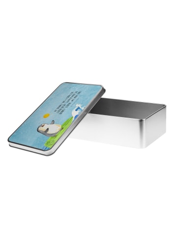 Mr. & Mrs. Panda Erinnerungsbox Pinguin Surfer mit Spruch in Eisblau