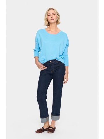 SAINT TROPEZ Strickpullover A2561, Casual fit in Ethereal Blue