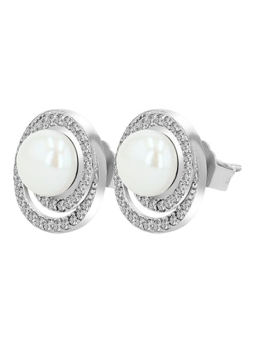 Adeliás Damen Ohrstecker aus 925 Silber mit Zirkonia in silber
