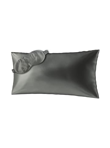 Ailoria BEAUTY SLEEP SET (80X40) Seidenkissenbezug + Maske in anthrazit