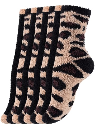 Yenita® Kuschelsocken 8 Paar Homesocks in Giraffe