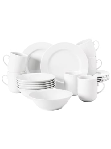Seltmann Weiden 18-tlg. Frühstücks-Set Rondo/Liane in Weiß – in weiß