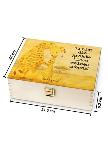 Mr. & Mrs. Panda Holz Teebox Giraffe Kind Design mit Spruch in Weiß