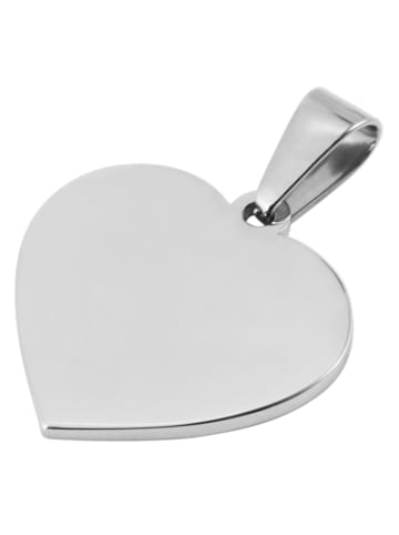 Adeliás Damen Anhänger – Herz Herzanhänger aus Edelstahl in silber