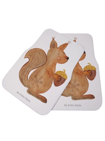 Mr. & Mrs. Panda Automatte Eichhörnchen Weihnachtszeit ohne Spruch in Weiß