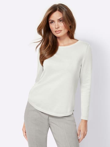 WITT WEIDEN Rundhalspullover in wollweiß